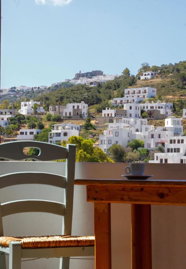 Sea view rooms in Patmos Greece